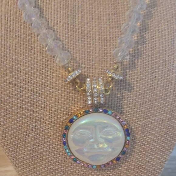 Opalite Moonface Necklace - Picture 3 of 5